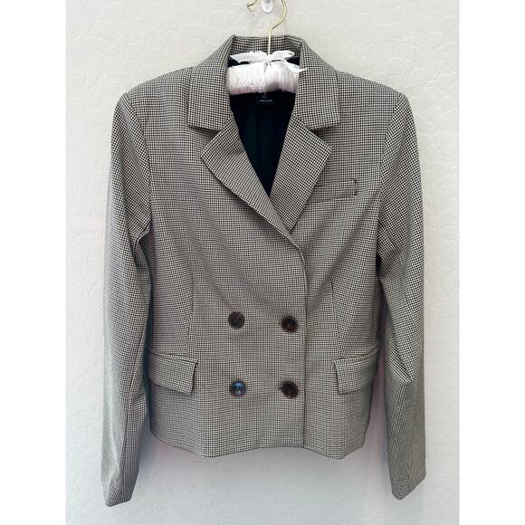 RACHEL ZOË | Multicolor Houndstooth Cropped Double Breasted Blazer | Small - Picture 1 of 6